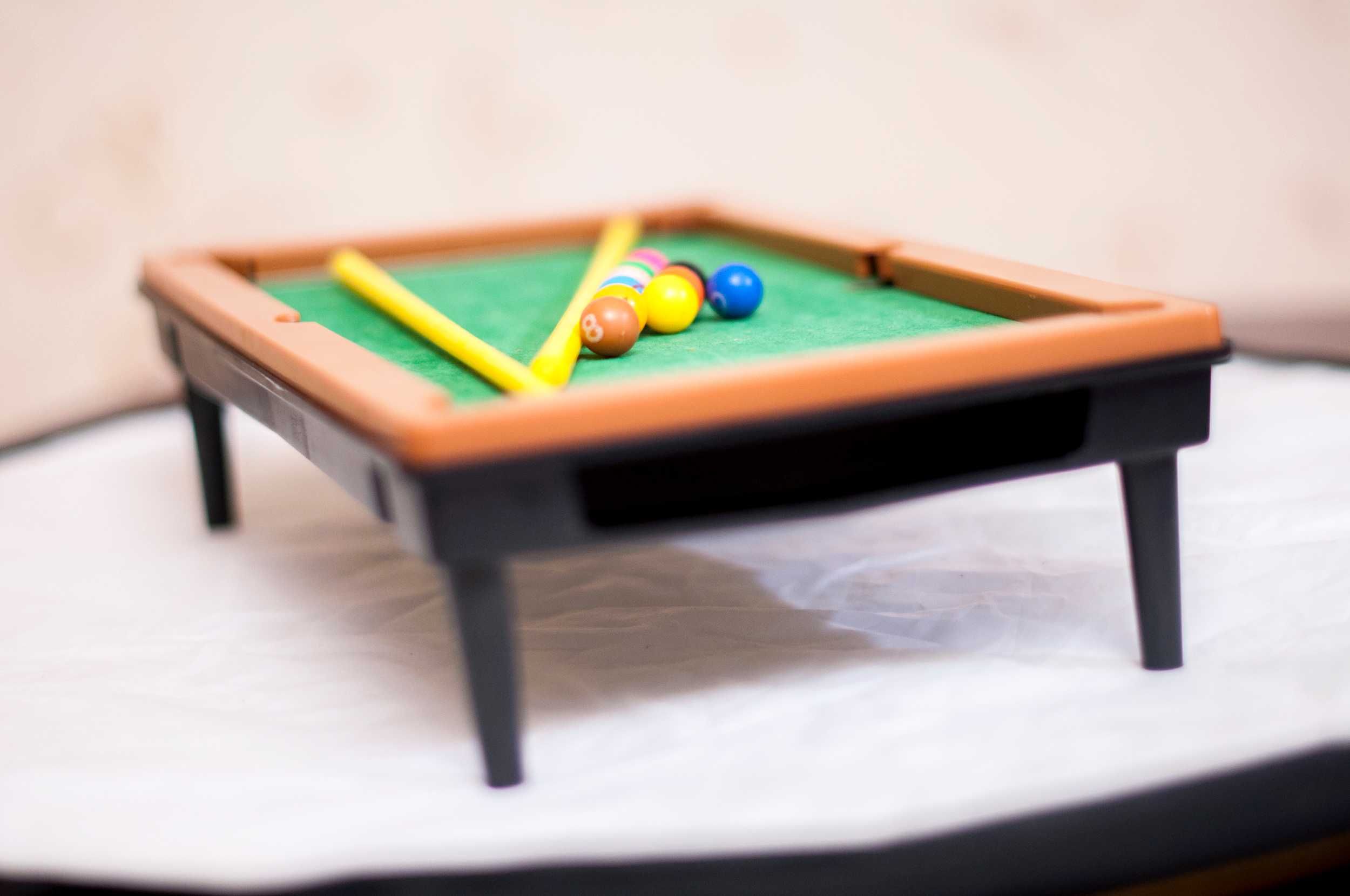 Mini Bilard Snooker Blat Pool Table gra niekompletna