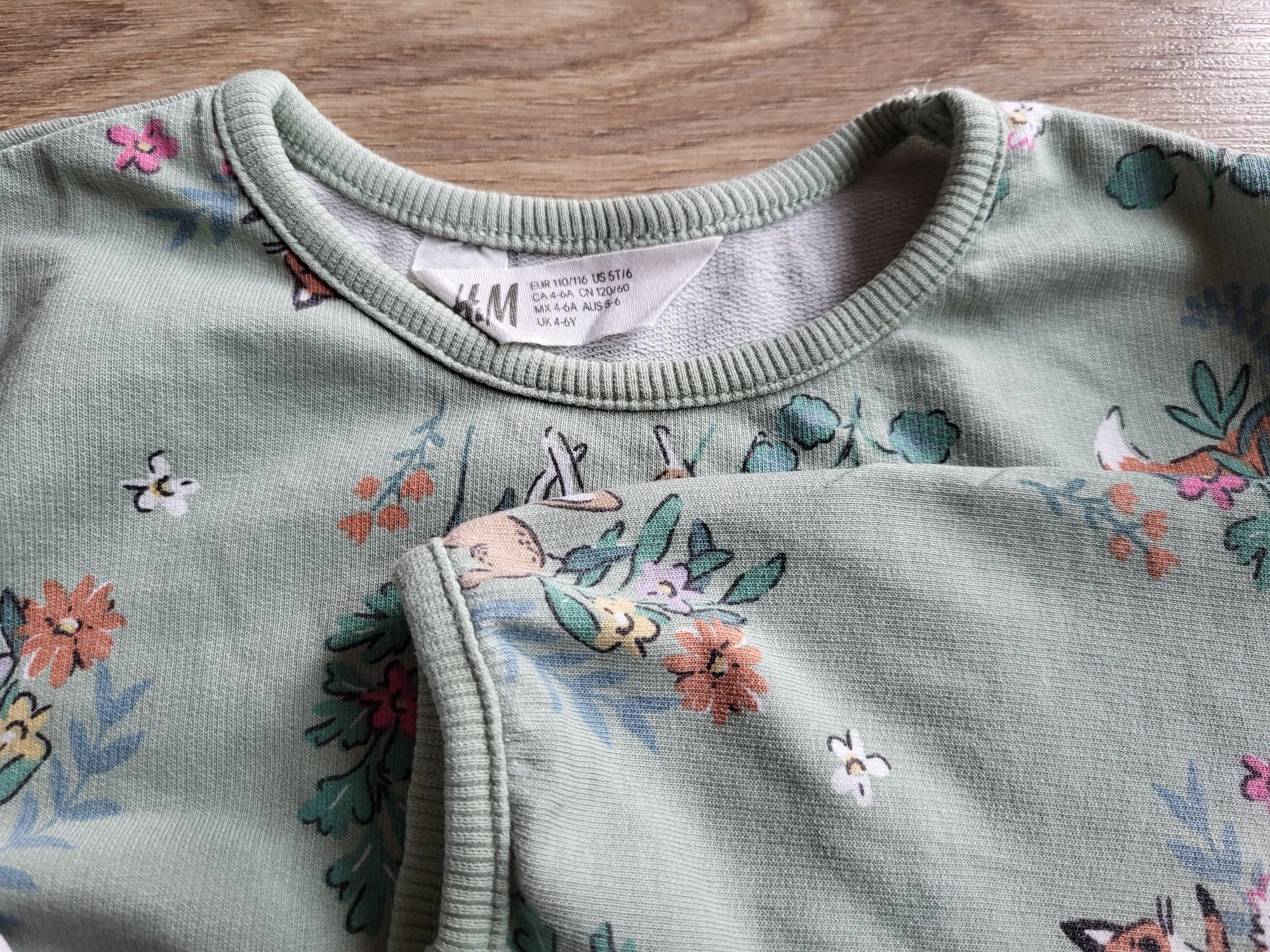 Bawełniana bluza bluzy H&M - rozmiar 110/116