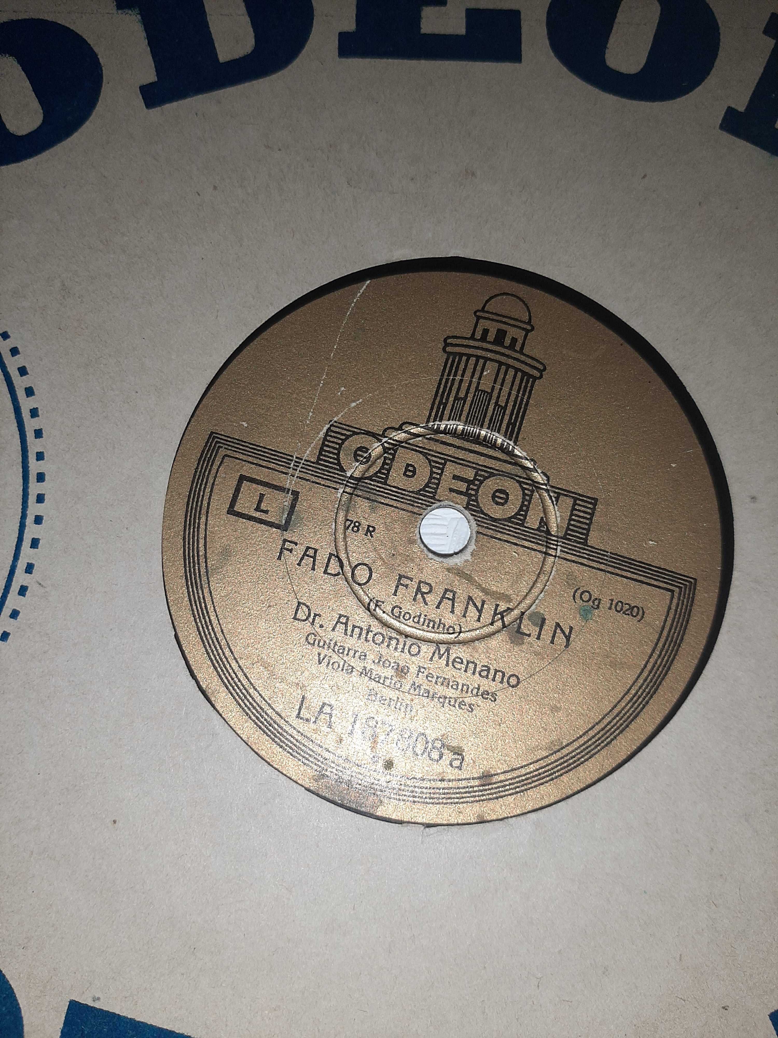 Discos e Caixa de Agulhas de Grafonola/ Gramophone raros