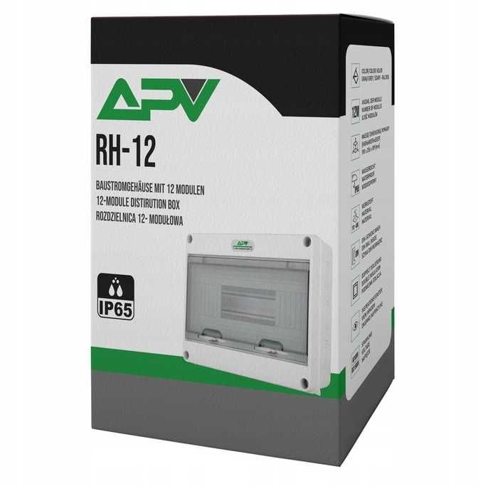 ROZDZIELNICA Natynkowa Hermetyczna IP65 1x12 Modułowa 1000V WYPRZEDAŻ