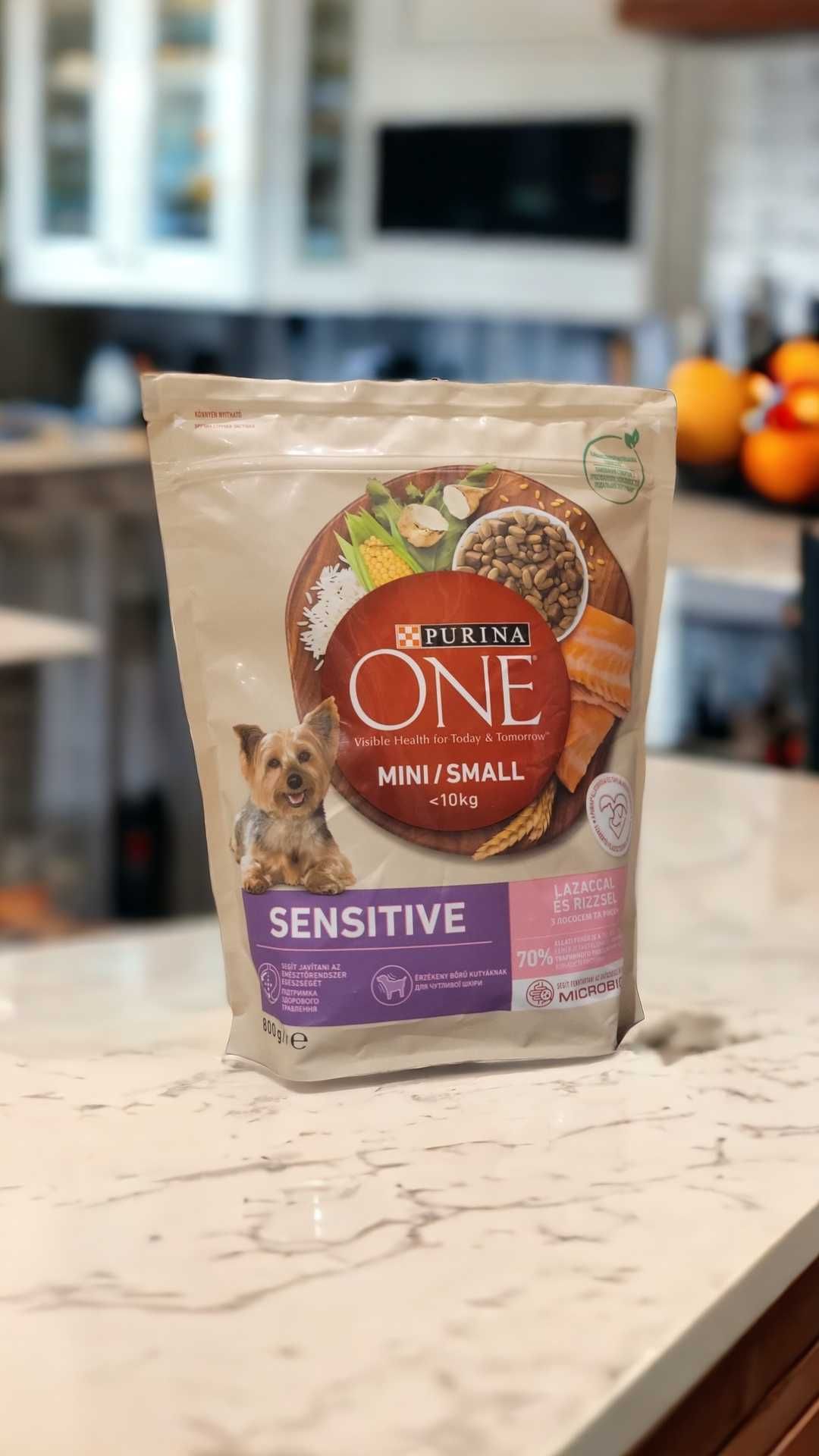 Корм для Таксы Сухой Purina One Mini Small Sensitive с Лососем и Рисом