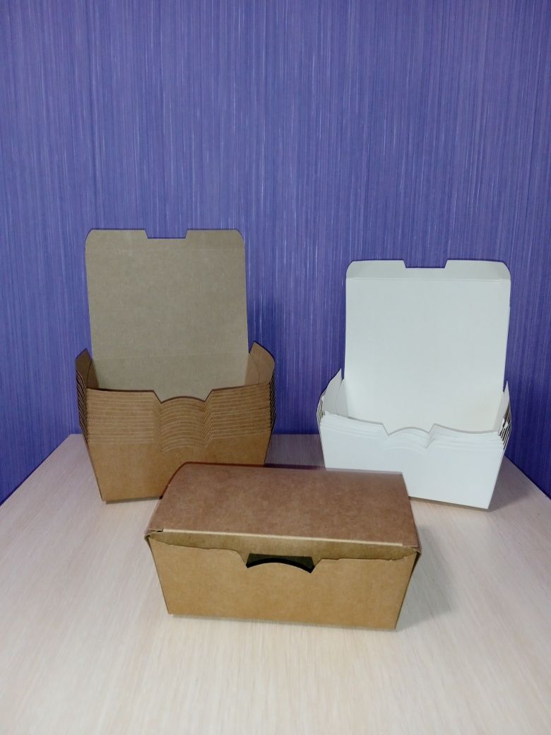 Коробка 3 грн/шт паперова для нагетсів та суші, стакани паперові однор