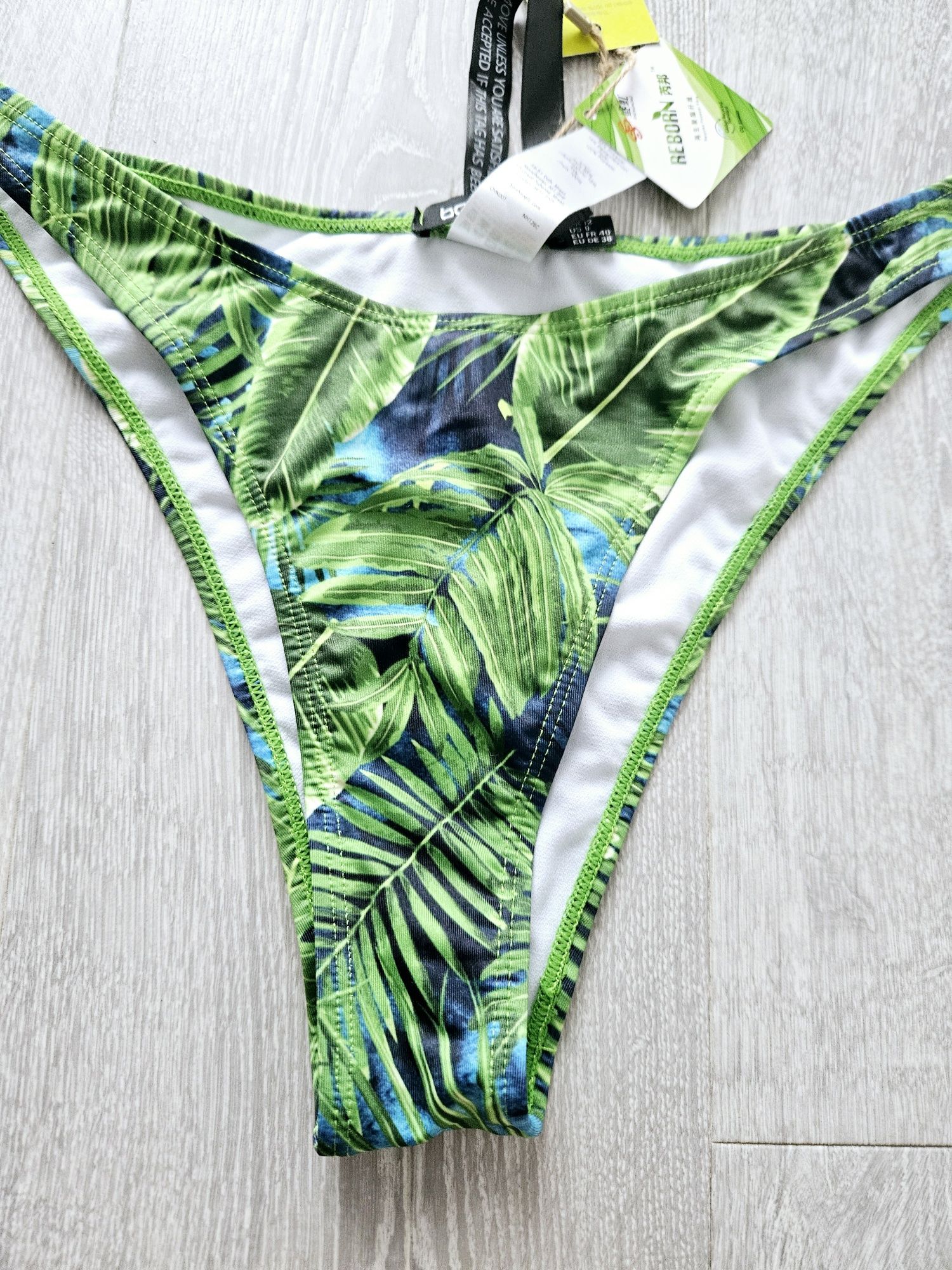 Nowe majtki bikini 40 L Boohoo liście