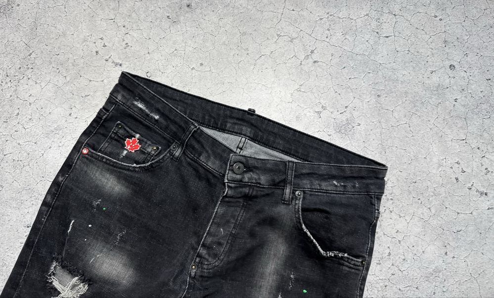Мужские Джинсы Dsquared2 Черные Размер S-M Итальянские