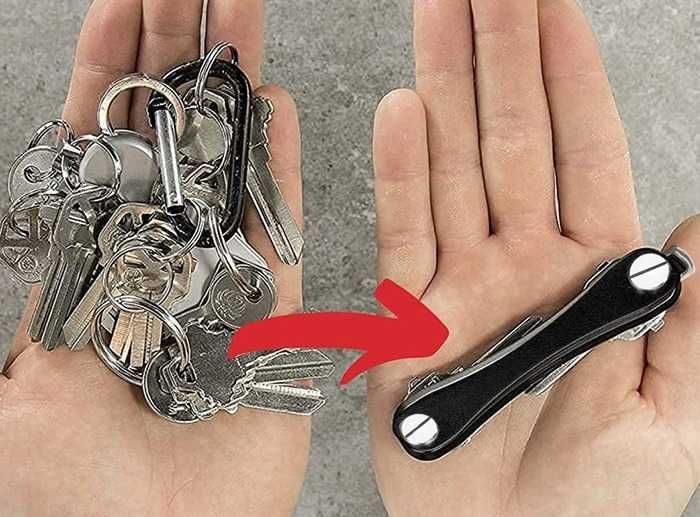 Ключница карманная для организации для ключей Smart Key Chain Черный