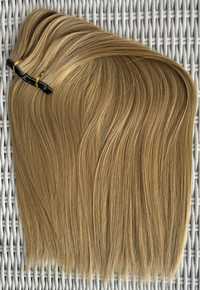 Ciemny naturalny blond, włosy doczepiane clip in