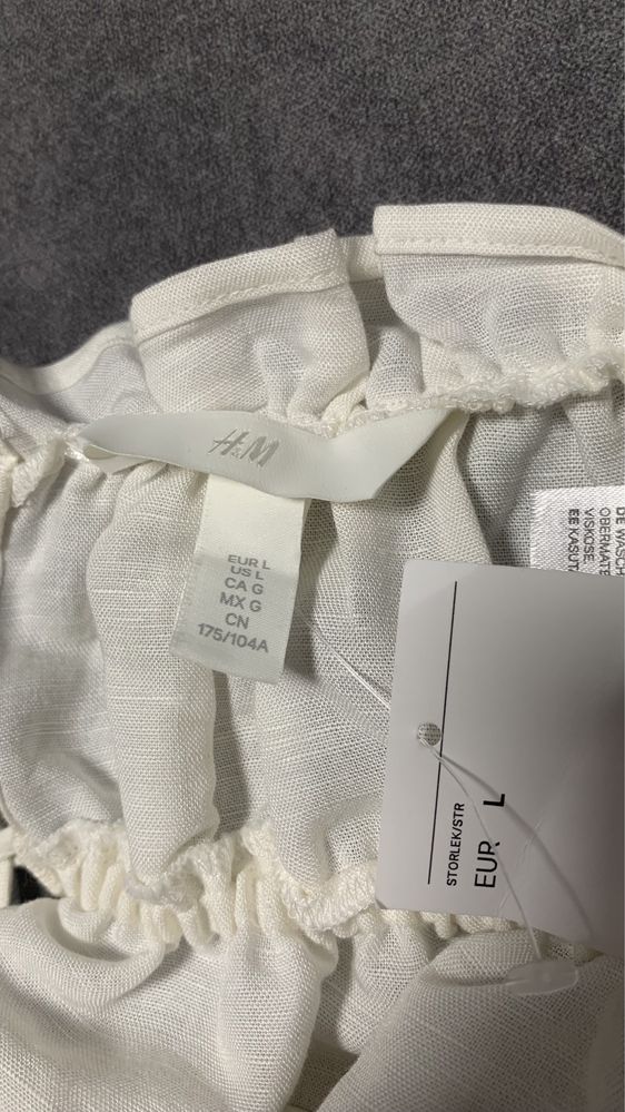 Топ h&m linen strappy top