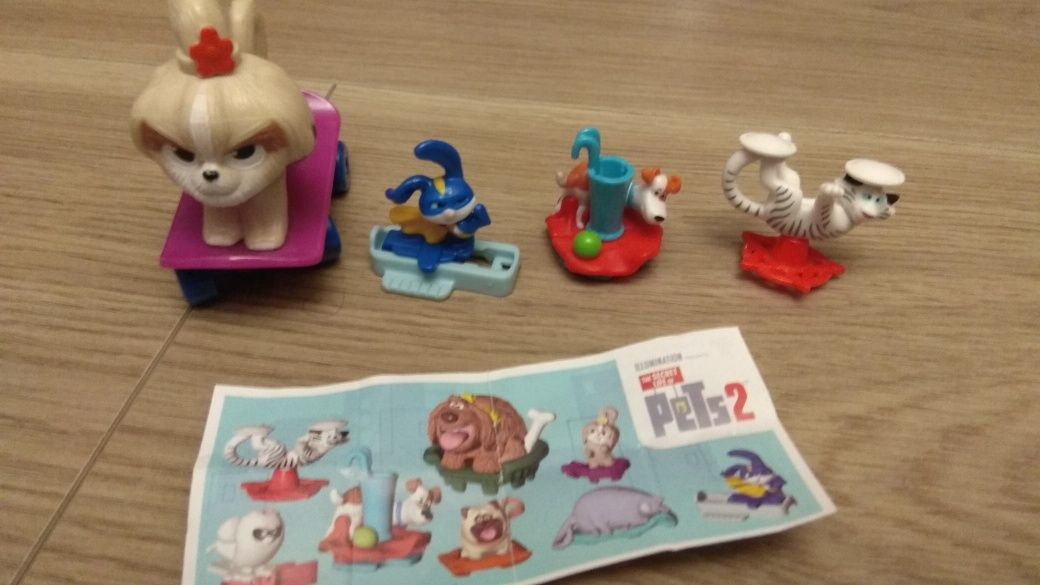 Zabawki Sekretne życie zwierzaków domowych  McDonald Happy Meal Kinder