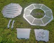 Palenisko grill ogrodowe stalowe 3mm blacha stal