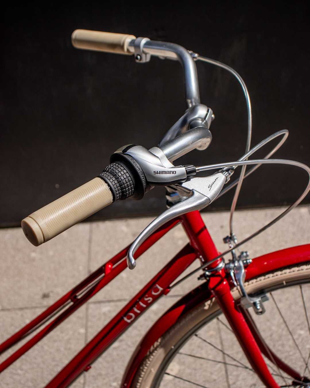 Bicicleta Cidade Brisa Bordeaux Customizada