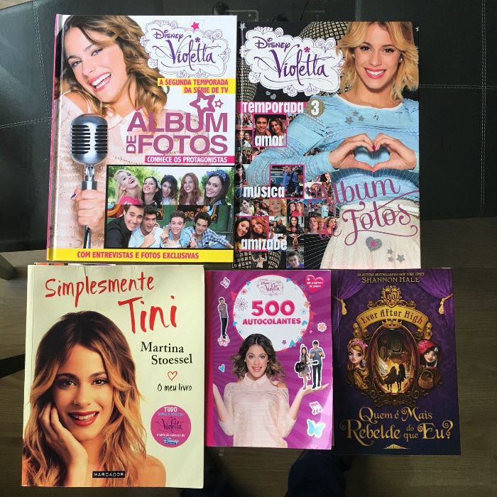 PACK 5 livros infantil criança disney violetta e outros