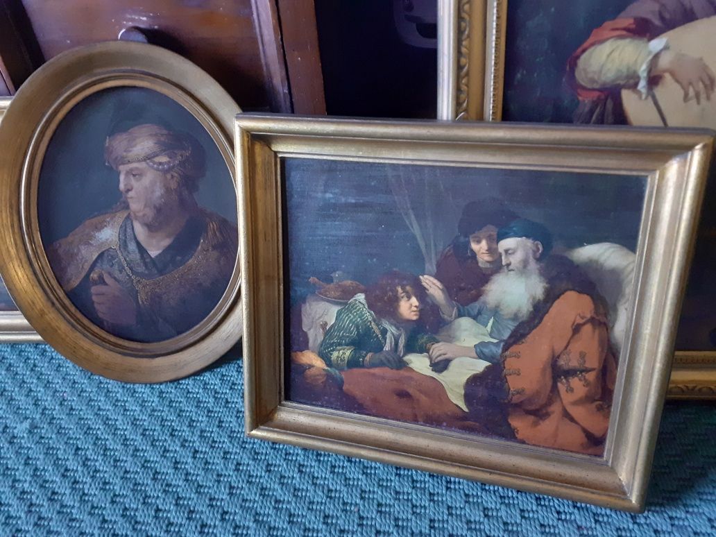 Replicas Quadro antigo Rembrandt molduras Douradas em madeira