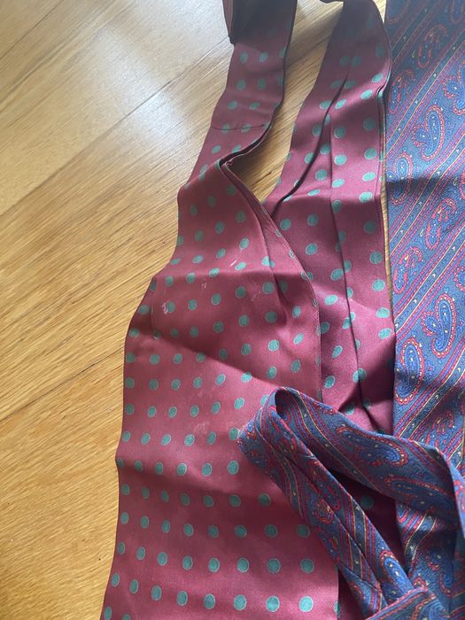 Lote 7 gravatas seda/1 Guy Laroche+Tie pescoco cerimonia