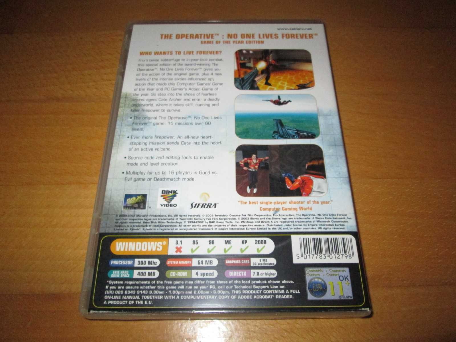 No One Lives Forever Game of the Year Edition ENG