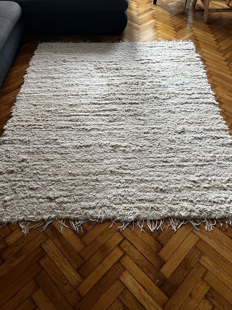 165 x 200 dywan wełniany ręcznie robiony lohals ikea
