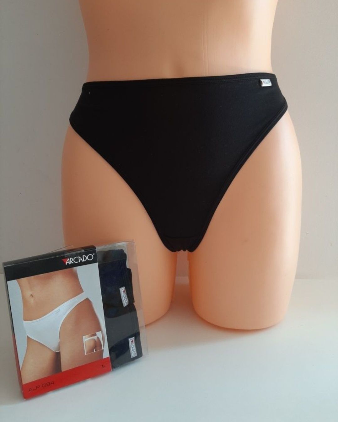 Stringi damskie Atlantic, rozmiar L, 2 sztuki, bawełna