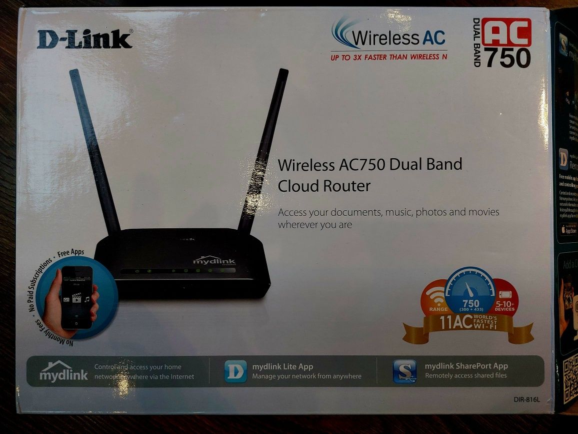 D-Link wireless AC750 Dual Band Cloud Router