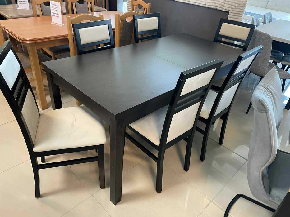 (56WN) Stół rozkładany + 6 krzeseł, nowe wyprzedaż 1099 zł