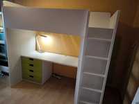 IKEA Stuva łóżko piętrowe na antresoli, biurko, krzesło i szafka