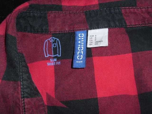 Męska koszula w kratę / S / H&M