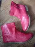 Buty/botki czerwone jesienno wiosenne