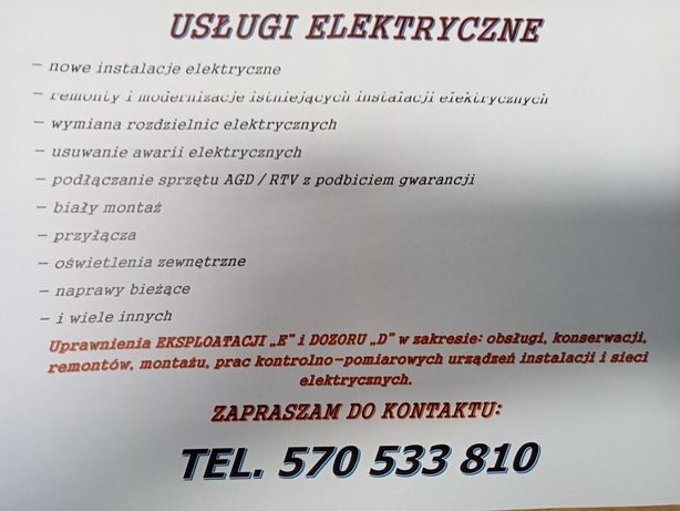 Usługi elektryczne