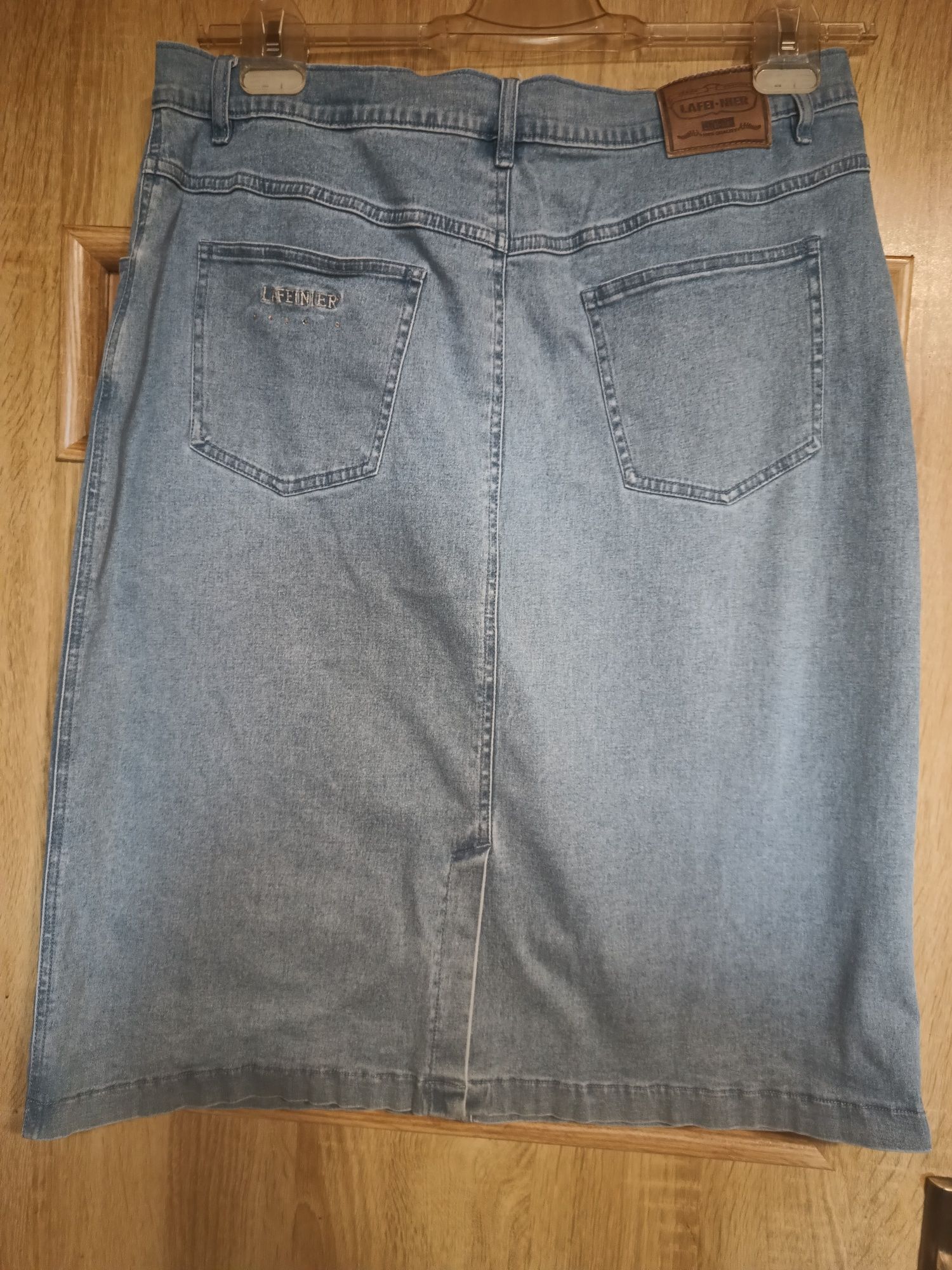 Spódnica i kamizelka jeans XXL