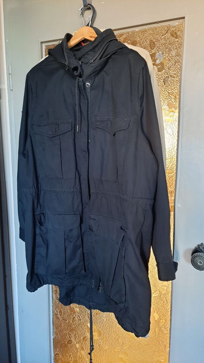 H& M parka  54, XXL czarna z kapturem