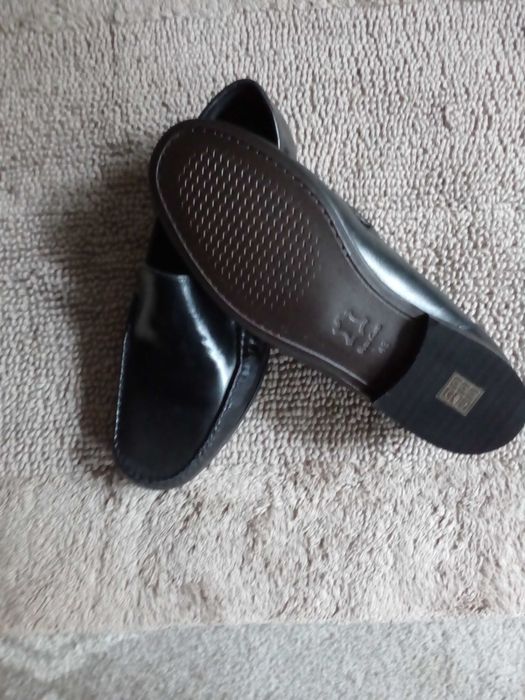 mokasyny czarne skóra