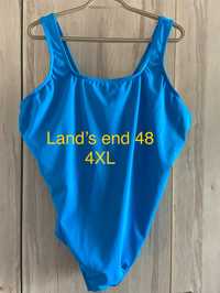 Land’s end 48 4XL damski niebieski strój kąpielowy jednoczęściowy