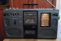 Kolumny plus radio, boombox, vintage PRL, RFT.