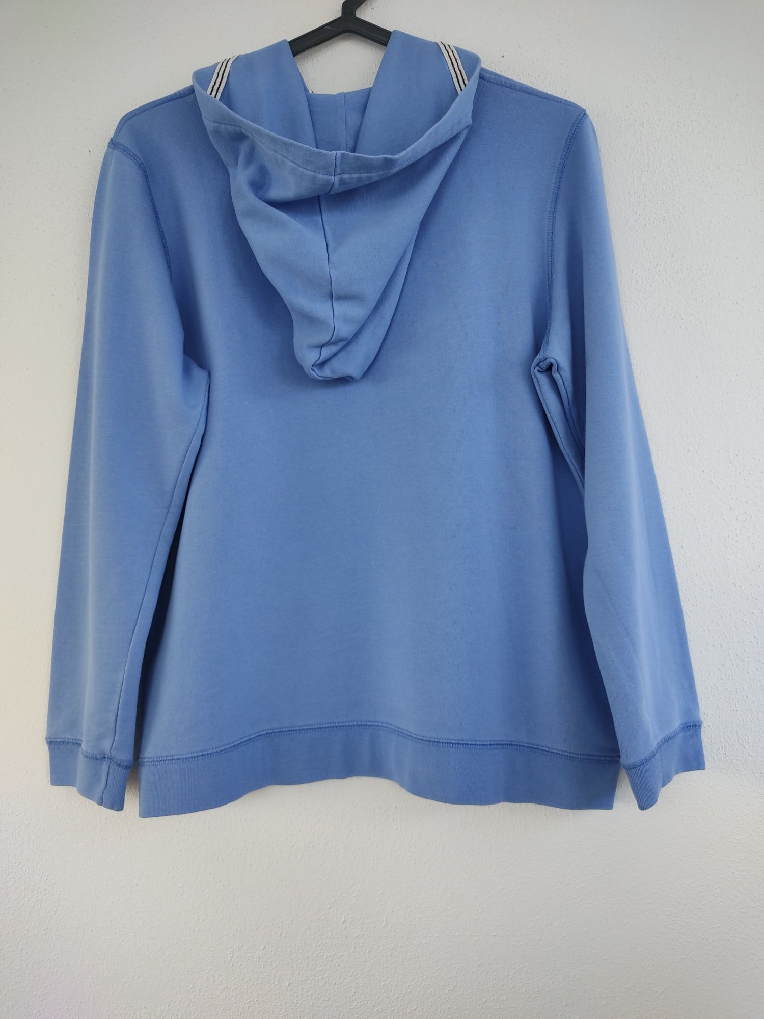 Sweatshirt com carapuço azul claro, rapaz 11-12 anos