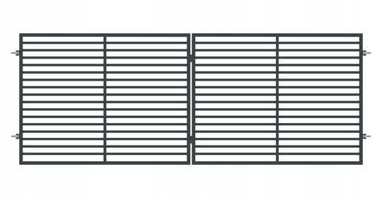 Brama jednoskrzydłowa Polbram Berno antracyt szer 250 x h150 cm