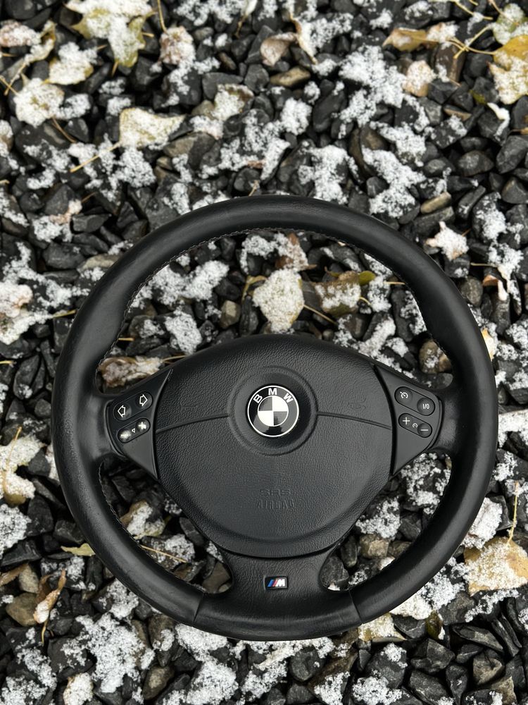 BMW E39 М ТЕХ 1 руль Рестайлінг Пузатий Чорний Значок Е38 Е46 Е53 Керм