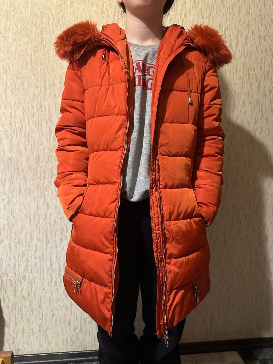 Пальто куртка зимнее подростковое  на 170 см