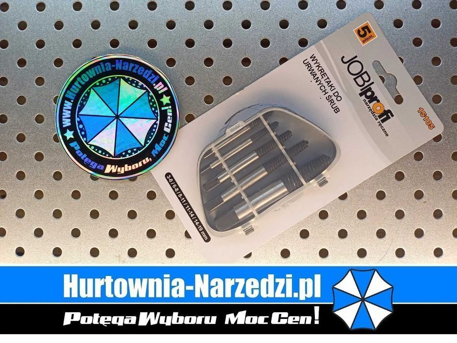 Wkrętaki do urwanych śrub 3-18mm 5-sztuk Wkrętaki do zerwanych