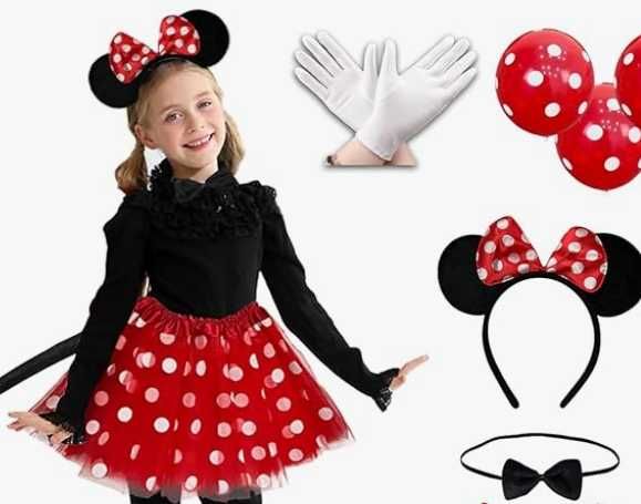 Przebranie Myszka Miki Opaska rękawiczki muszka