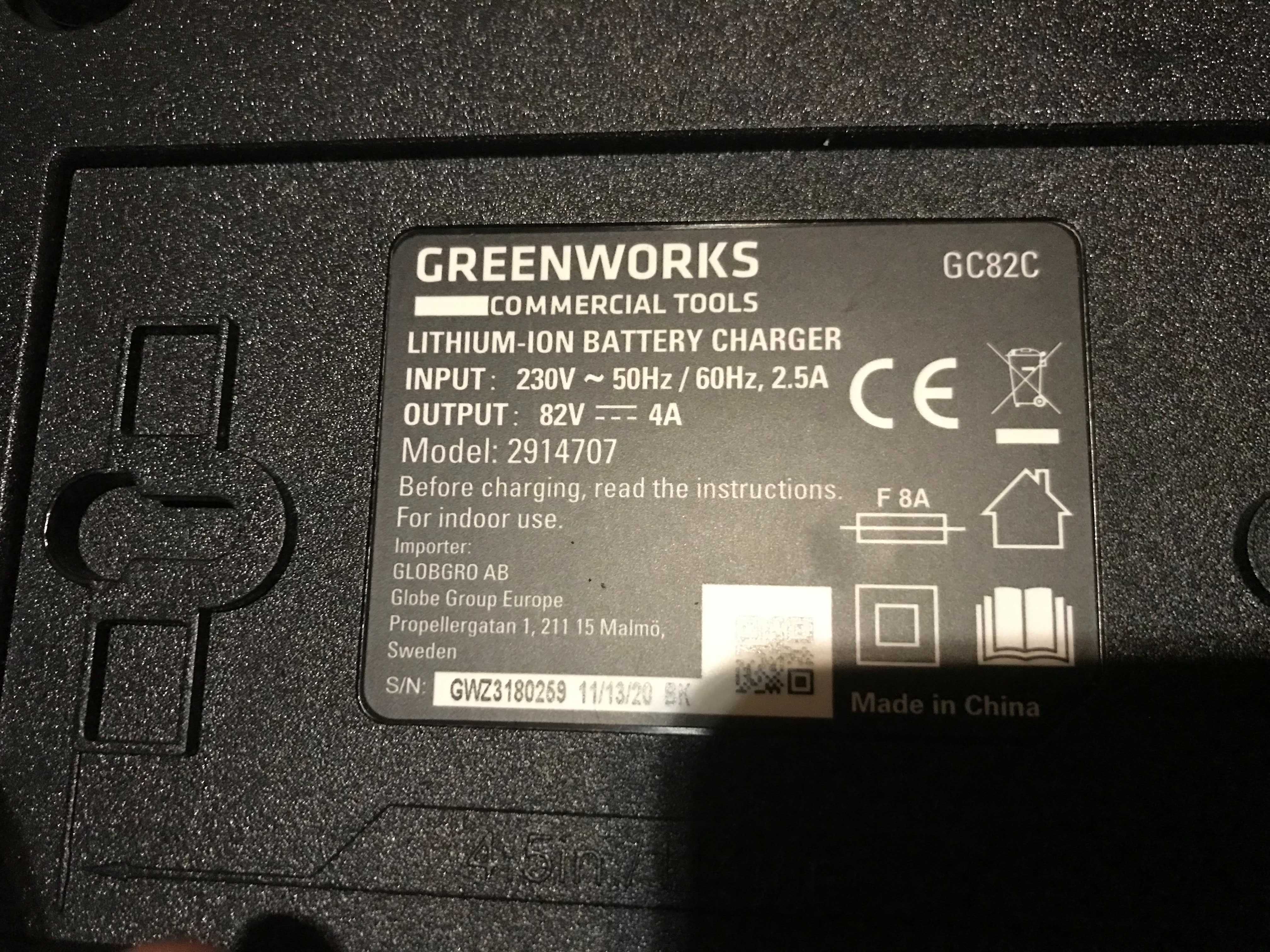 Акумулятор Greenworks GC82B10BP,CRAMER 82CS25,82TB10,GС82BL+зарядка