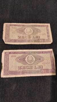 2 banknoty 10 lei Rumunia 1966