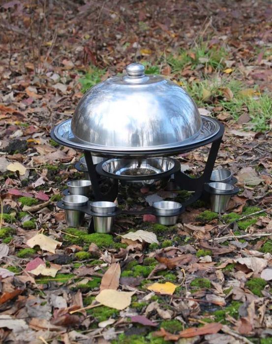 Садж для шашлику / Садж для шашлыка с подогревом - d 35см +комплект 9!