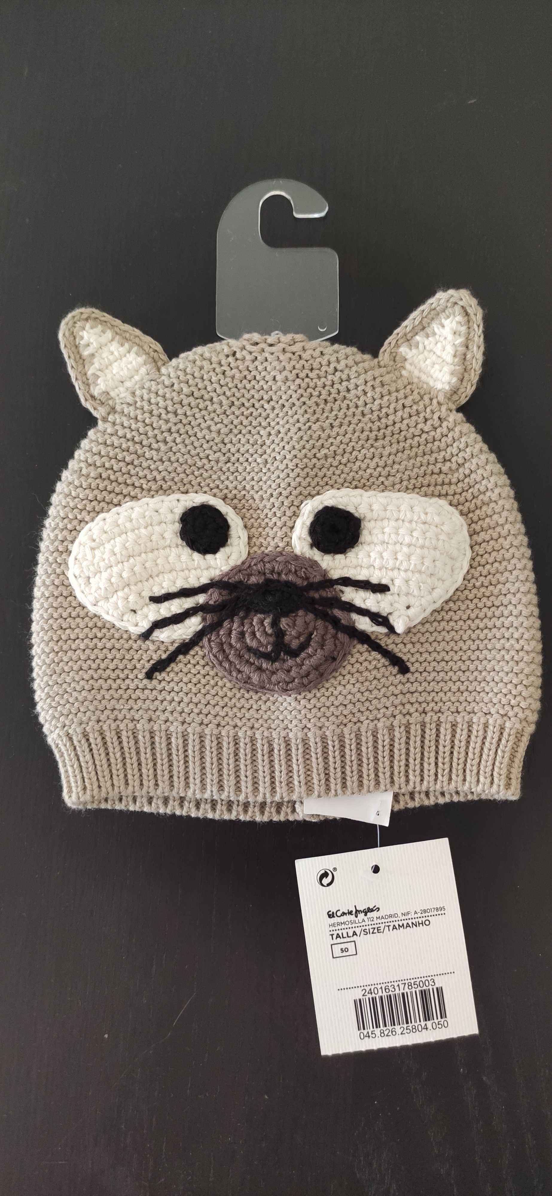 Gorro para bebé (gatinho)