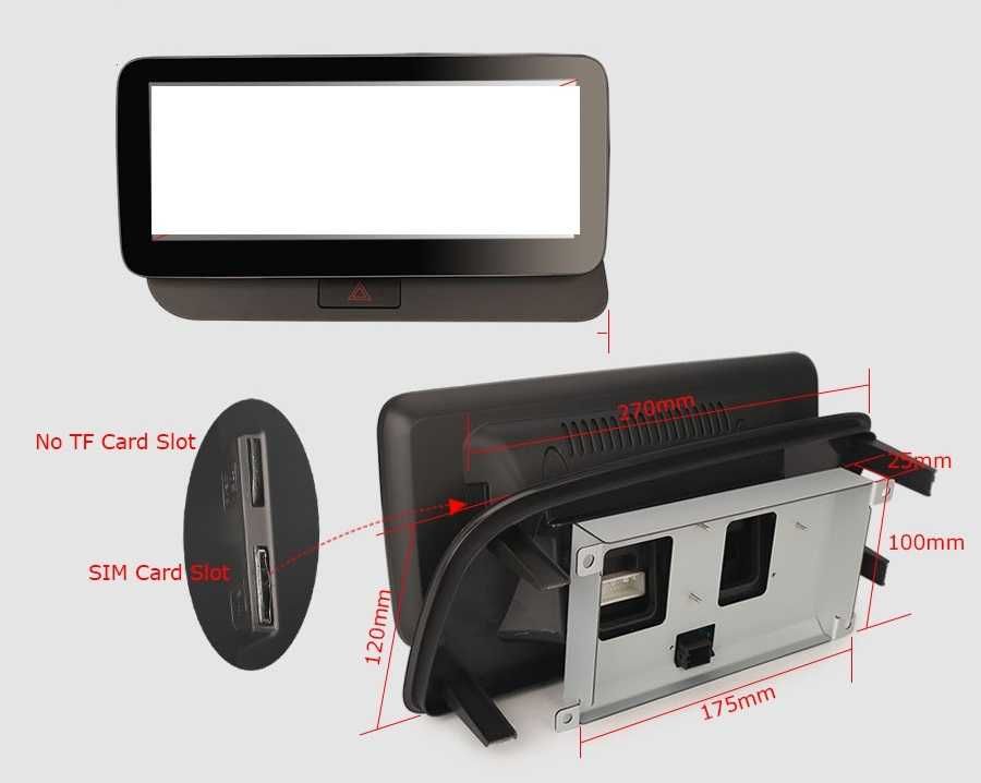 Radio DAB+ Android CarPlay GPS USB WiFi 4G MP3 MP4 12,3 cala Audi Q5