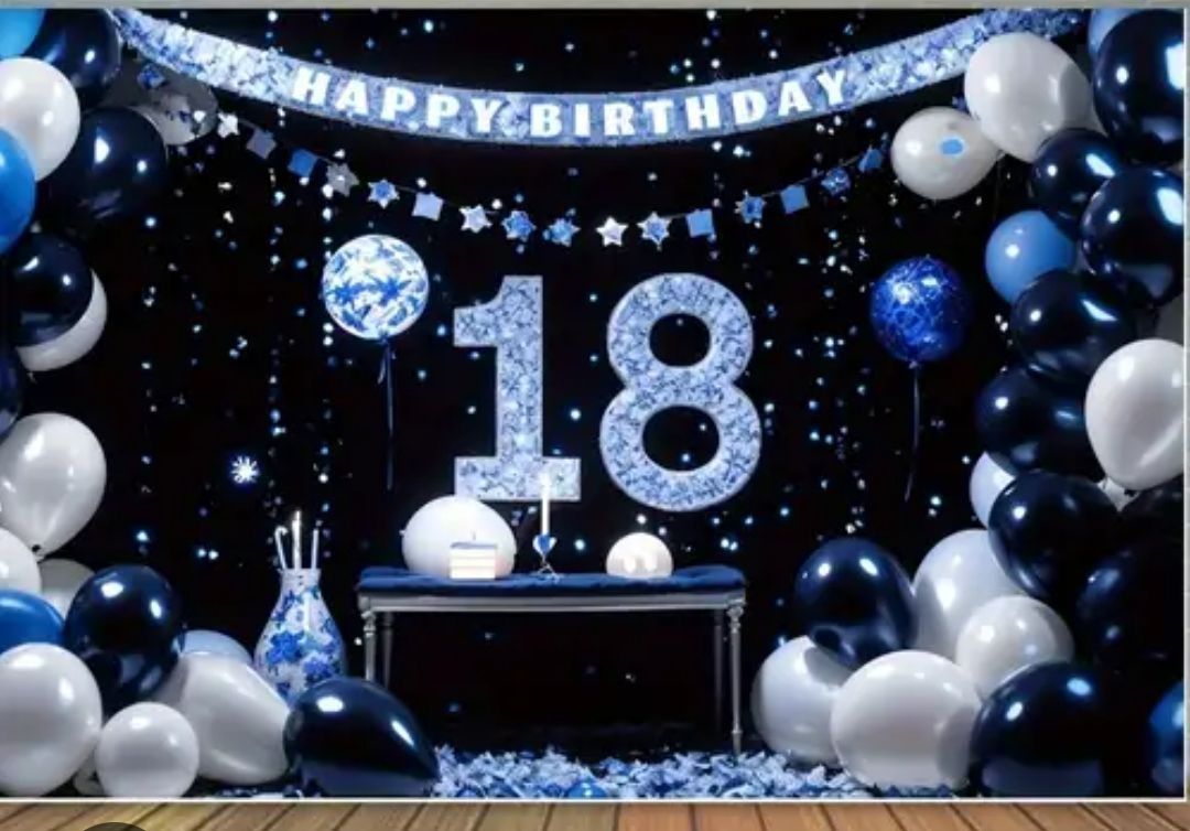 Баннер "18" на день рождения