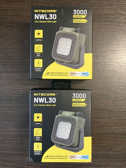 Антимоскітний ліхтар Nitecore NWL30 з магнітним кріпленням (18000 мАг)