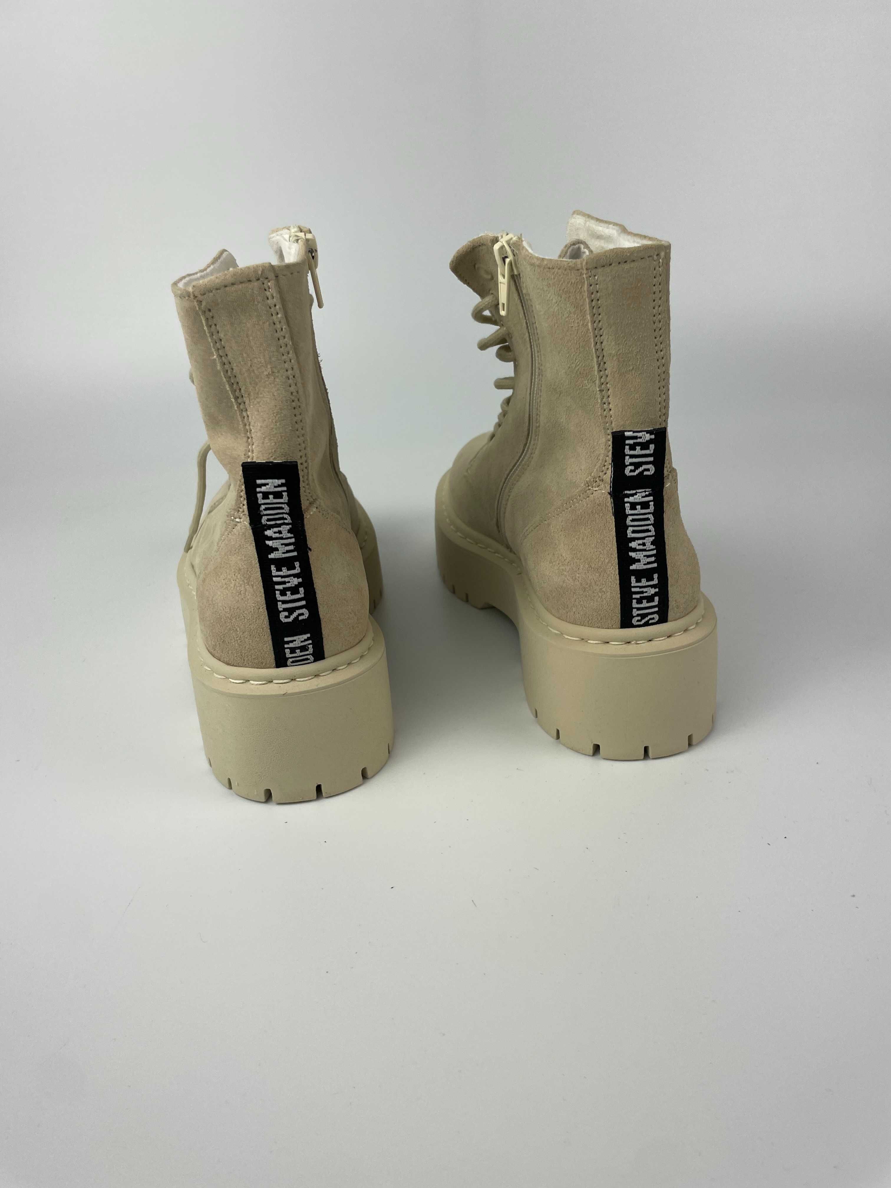 Stylowe botki Steve Madden trapery beżowy minimalizm rozmiar 41 [400]