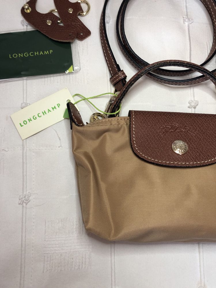 Mala longchamp le pliage camel/castanho XS