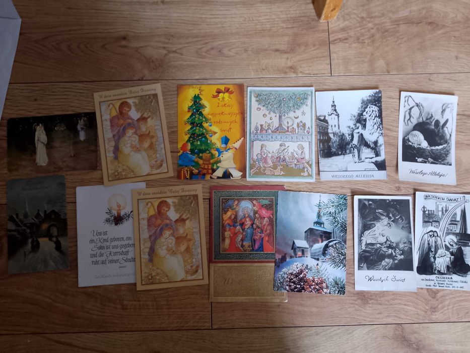 stare pocztówki kartki pocztowe świąteczne polskie i niemieckie
