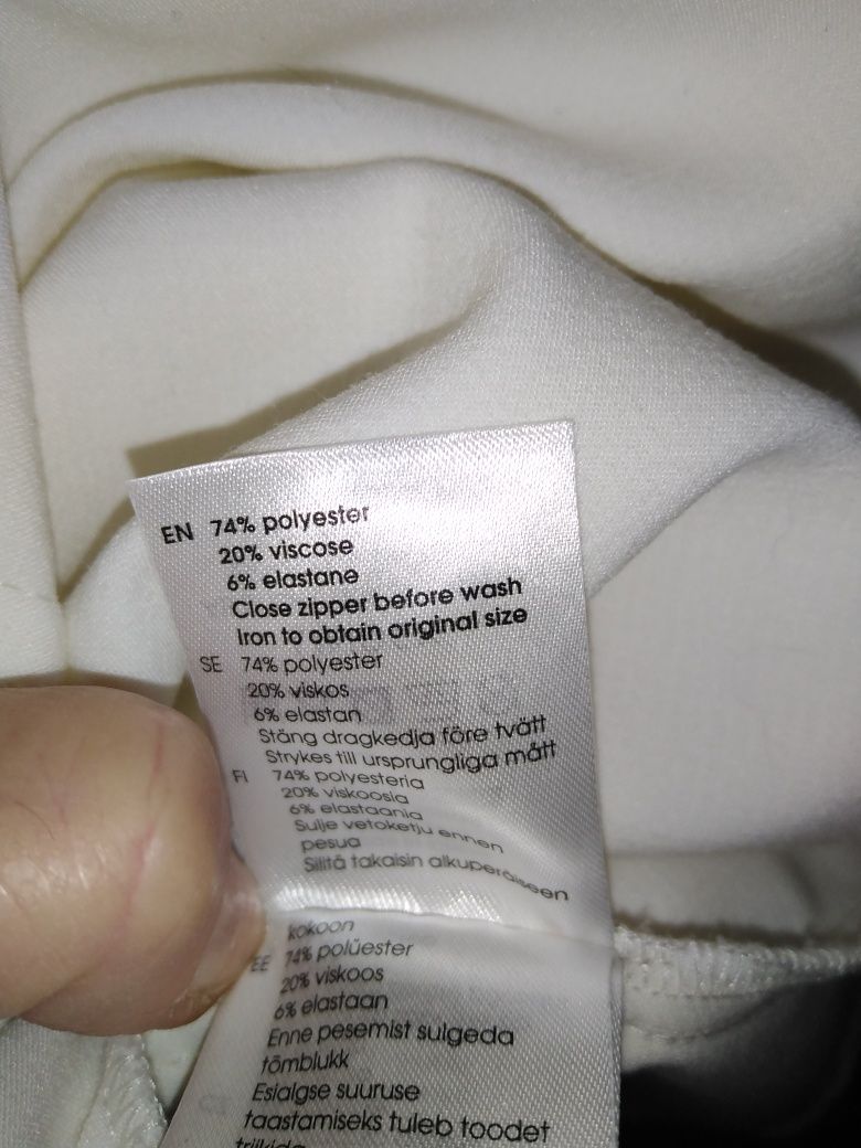 Sukienka Lindex 40 L wizytowa elegancka biała kremowa komunia wesele