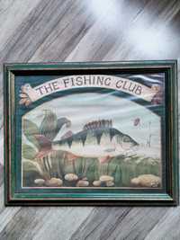 Vintage obraz za szkłem The Fishing Club