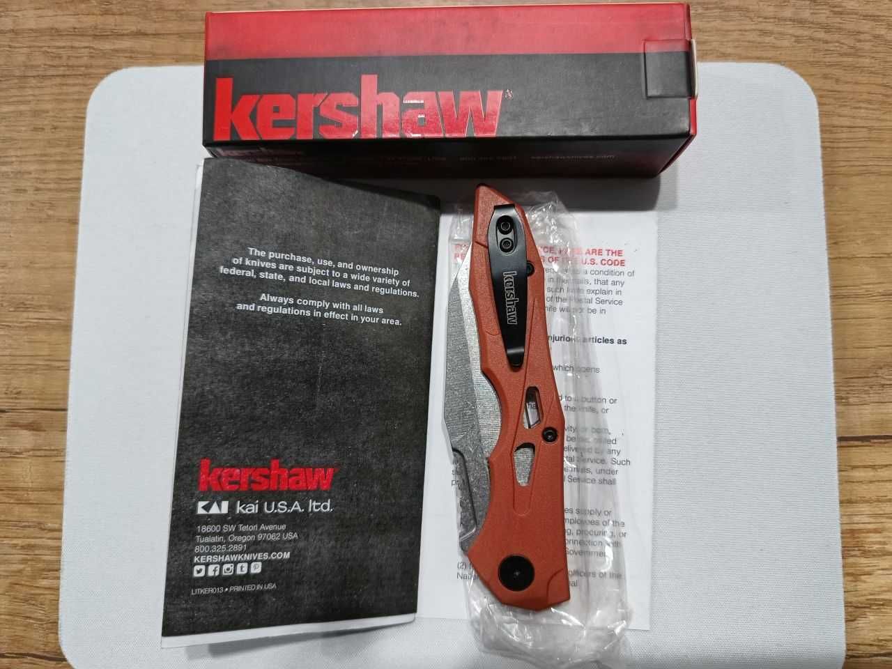 Nóż / folder KERSHAW - ceglasty